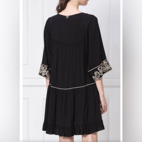 TWINSET Black Dress / Cover up with Embroidery Sleeves Size: XL - Picture 4 of 4